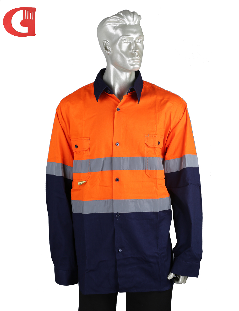 Hi Vis Workwear Shirts,Safety Work clothes Jackets with tape